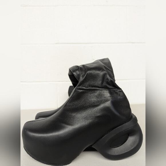 NEW  as is 36, 6 Givenchy G Lambskin Over-The-Knee Clog Boots Soft Leather Tall - Picture 2 of 16